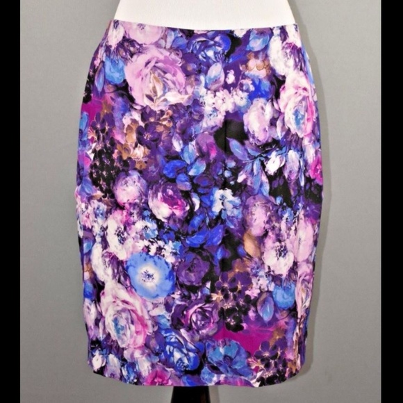 Cache Dresses & Skirts - Caché Multi-Color Floral Straight Skirt.